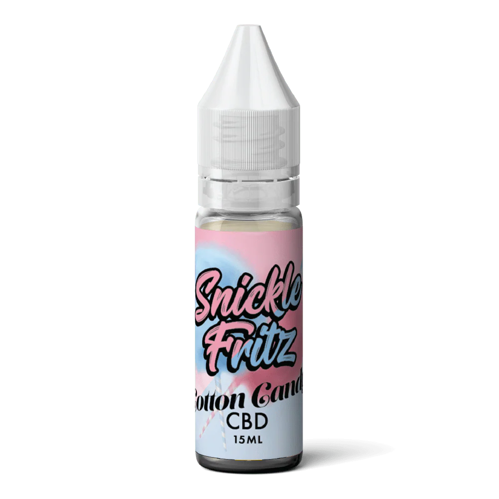 Snickle Fritz CBD Vape Juice - 15 ML - Cotton Candy - CBD Infused Topical - Made in USA