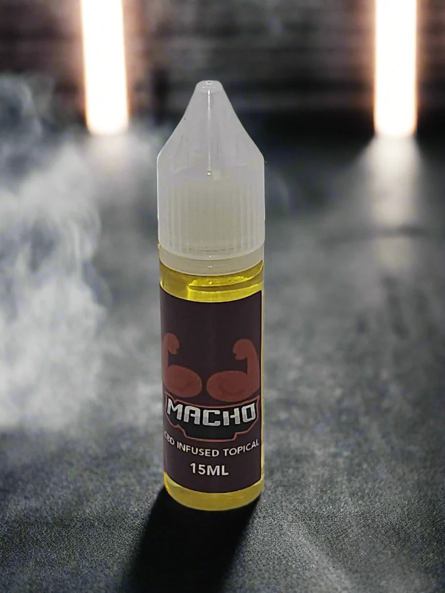 Macho CBD Vape Juice - 15 ML - CBD Infused Topical - Made in USA